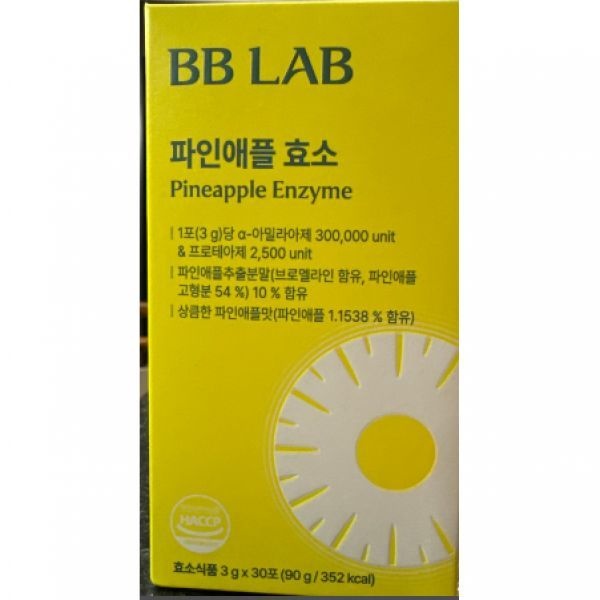 비비랩 하지원 파인애플 효소 브로멜라인 30포, 6개