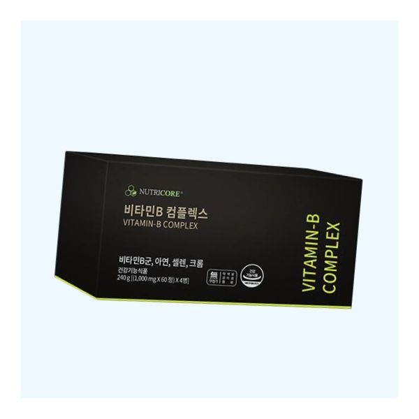 [오늘출발] 뉴트리코어 8개월 비타민B 컴플렉스 영양제 비타민B군 60정 4개 5117687