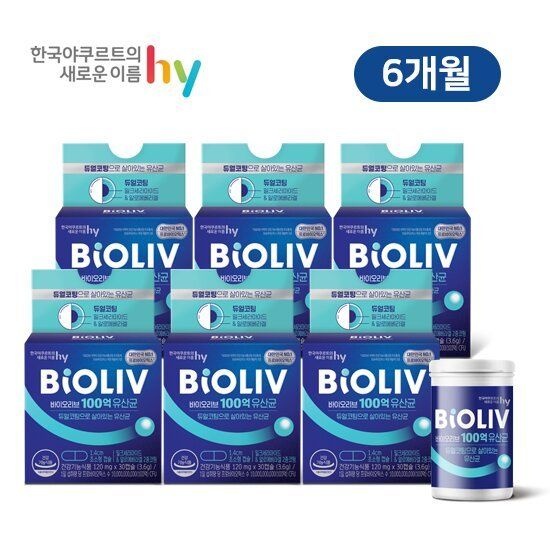 에치와이 hy 한국야쿠르트 바이오리브 100억 유산균_6개월분