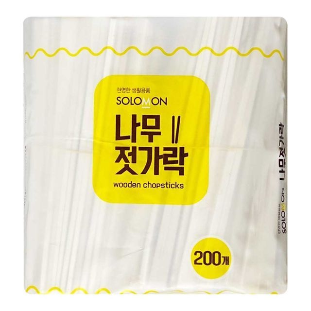 솔로몬 나무젓가락 200P 일회용 젓가락