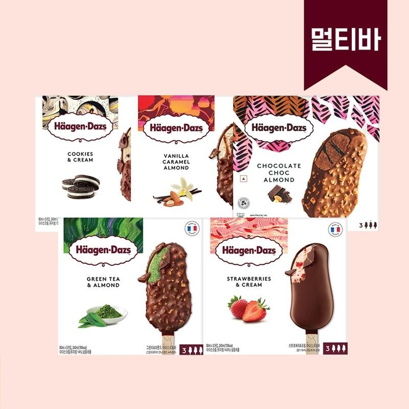 하겐다즈 아이스크림 멀티바3개입X4개 / 총12개