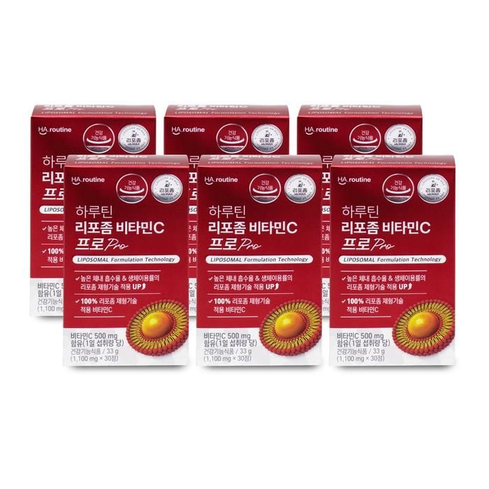 [기타] 하루틴 리포좀 비타민C 프로 1100mg x 30정 X 6박스 I SH