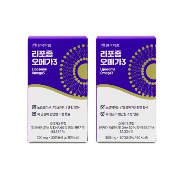 [셀러허브 식품] 안국약품 리포좀 오메가3 300mg x 30캡슐 X 2박스