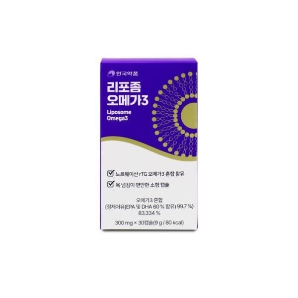 [셀러허브 식품] 안국약품 리포좀 오메가3 300mg x 30캡슐 X 1박스
