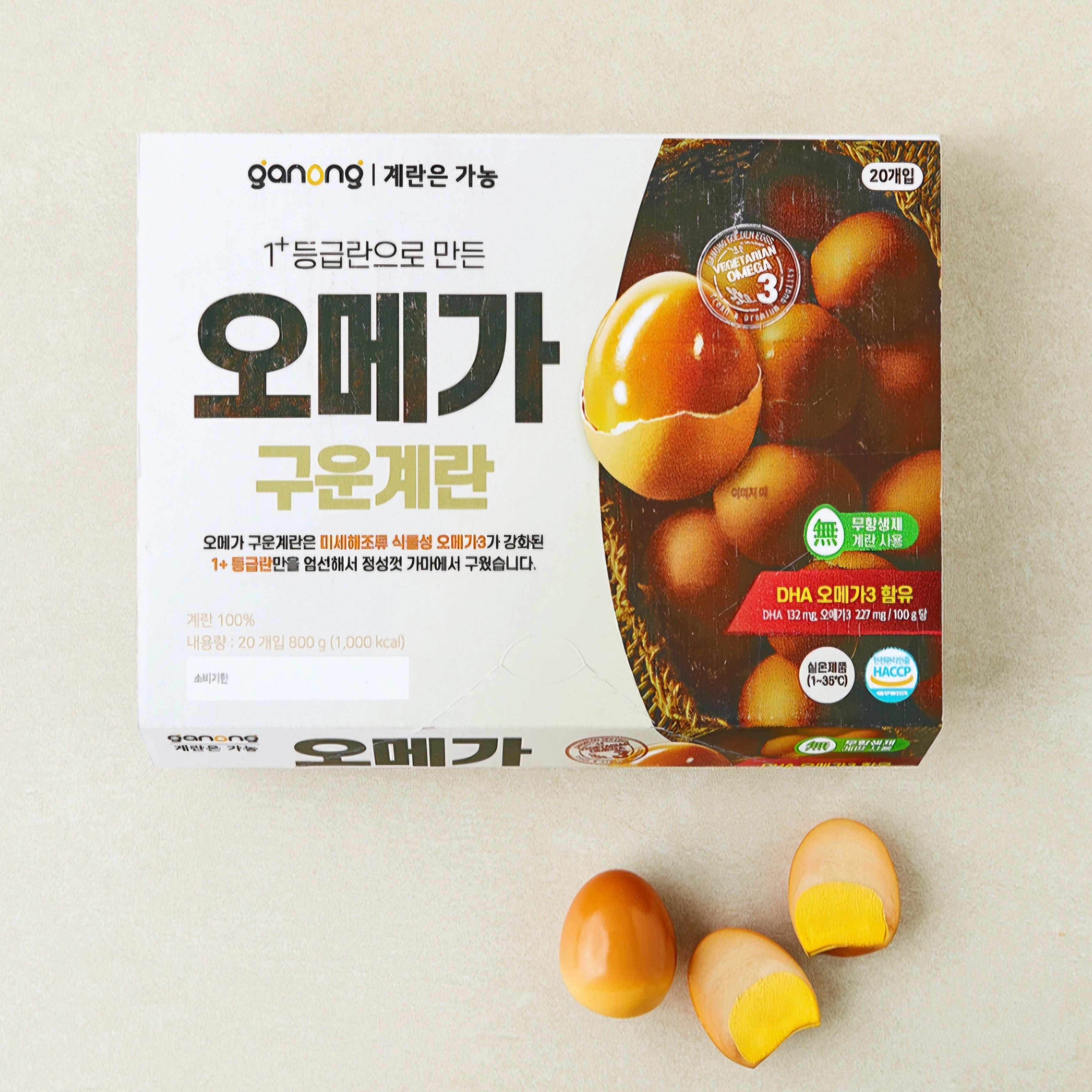 가농 [냉장배송]가농 1+등급란으로 만든 오메가 구운란, 20구, 800g, 1개