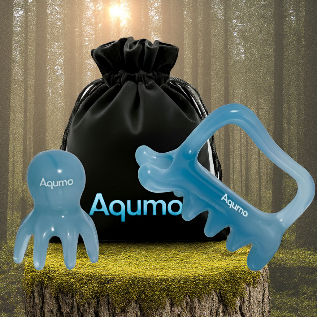 Aqumo 두피괄사 바디괄사 문어 괄사 두피 바디 블루 1세트