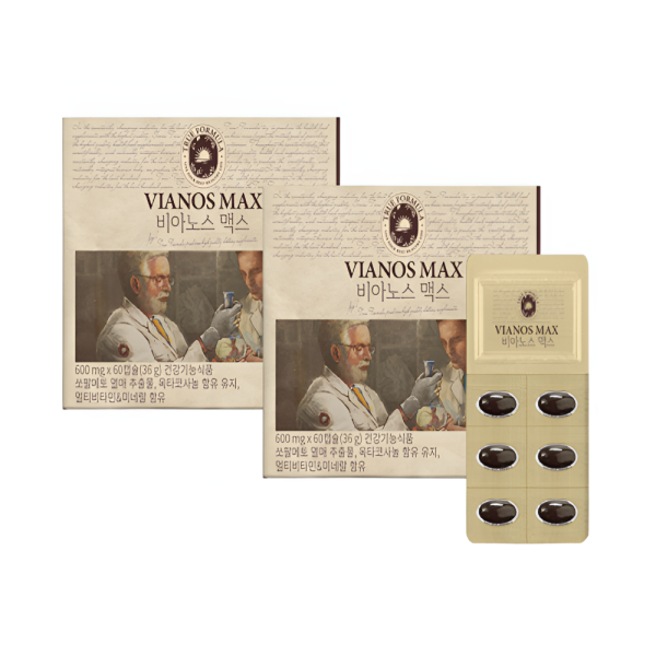 트루포뮬러 비아노스 맥스 600mg X 60캡슐 2박스 전립선 건강 영양제 도움 효능 비아녹스