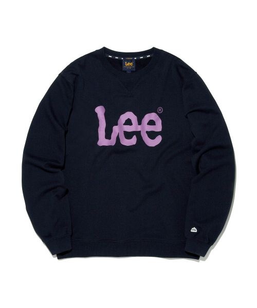 리 LEE 빅 치 로고 맨투맨 네이비