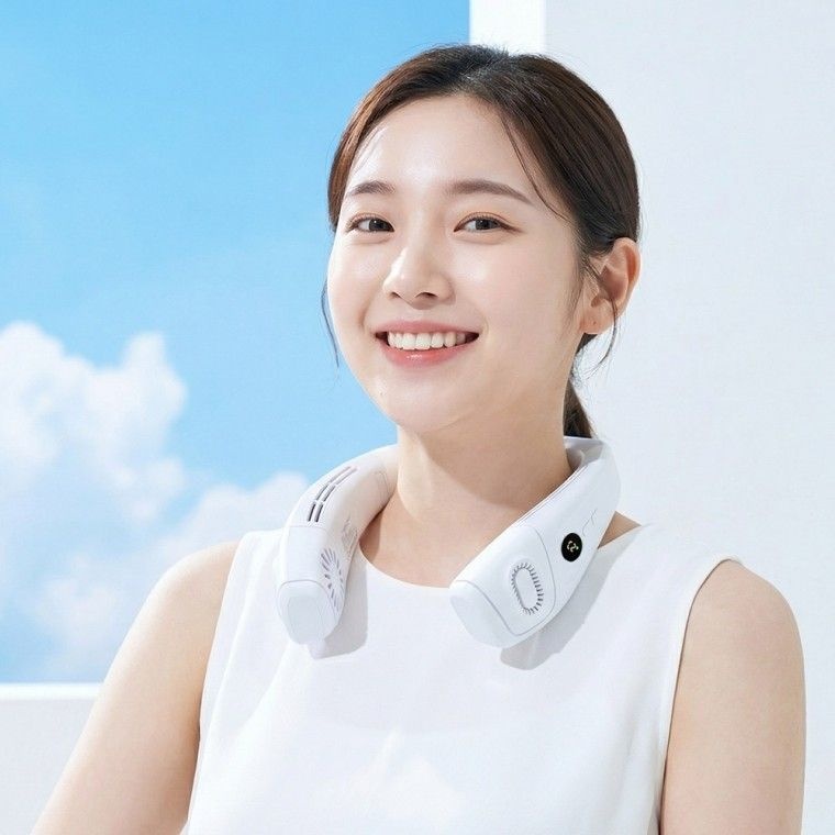 에스에스글로벌 계절가전 선풍기 넥쿨러 6800mAh 터보에어컨 목걸이형 KC 넥밴드 LED 여름 K039