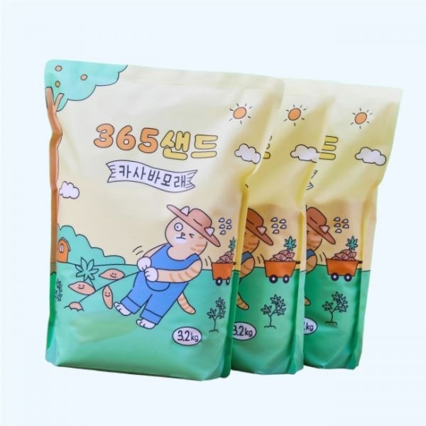 3651 365샌드 고양이 카사바 모래 3.2kg X 3개입 (1박스) 3개 5117208