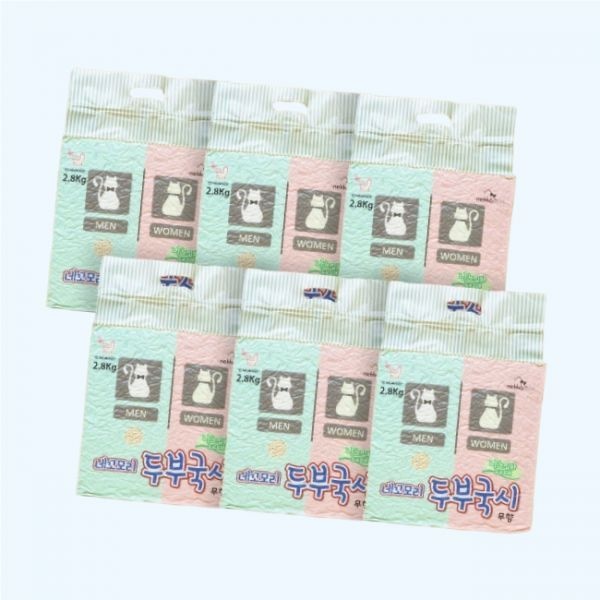 [오늘출발] 네꼬모리 두부국시 나노입자 고양이 모래 두부모래 무향 2.8kg 6개 5117043