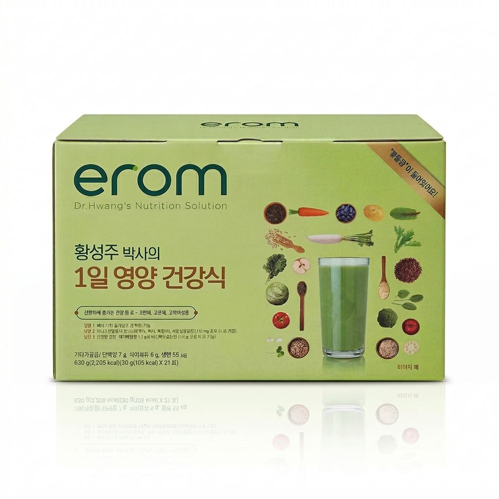 [오늘출발] 이롬 1일 영양건강식 30g x 21포 식사대용 황성주생식 아침 선식 가루 쉐이크