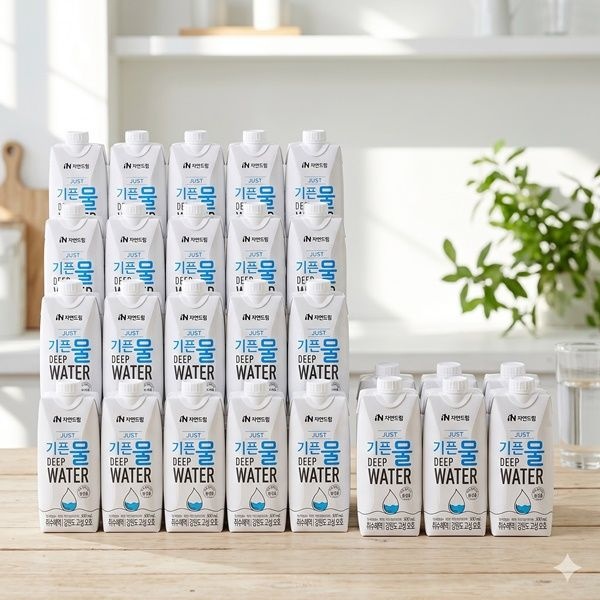 기픈물 저스트 종이팩 해양심층수, 500ml, 30개