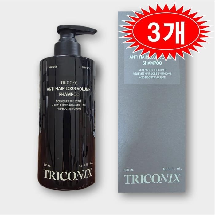[트리코닉스] 트리코닉스 샴푸 트리코엑스 샴푸 두피 500ml 3개