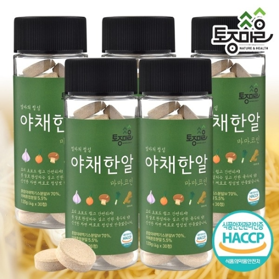 [토종마을]HACCP인증 마마코인 야채한알 30코인 (4g x 30정) X 5통10991251588275