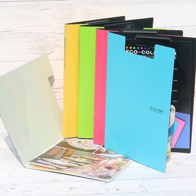 청운산업 청운 포켓장착 A4 PP 레버화일/클립보드 10개