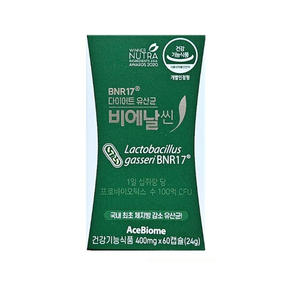 비에날씬 다이어트 유산균 BNR17 60캡슐 1박스