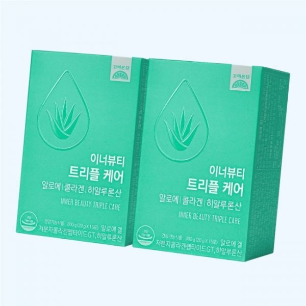 고려은단 이너뷰티 트리플케어 알로에 콜라겐 히알루론산 15포 2개 트리플 케어 20g x 5115424