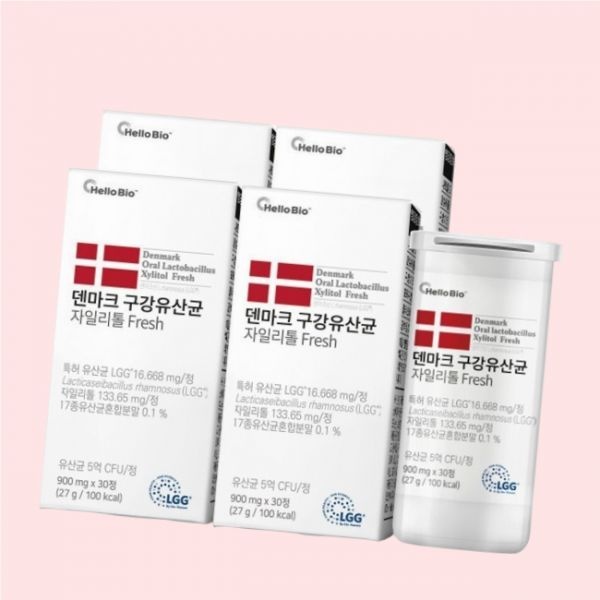 [오늘출발] 헬로바이오 덴마크 프리미엄 구강유산균 자일리톨 프레시 4박스 엘지G 4527869