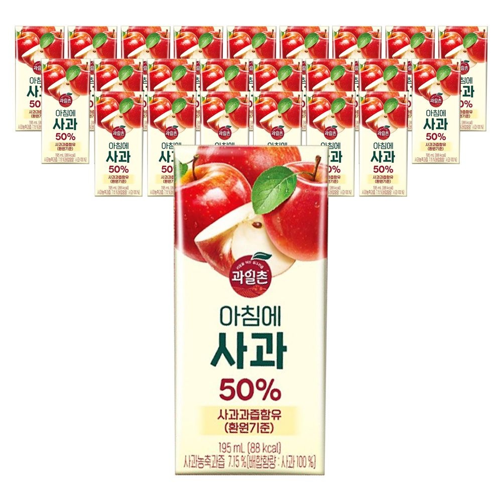 해태 과일촌 아침에사과 195ml 24입