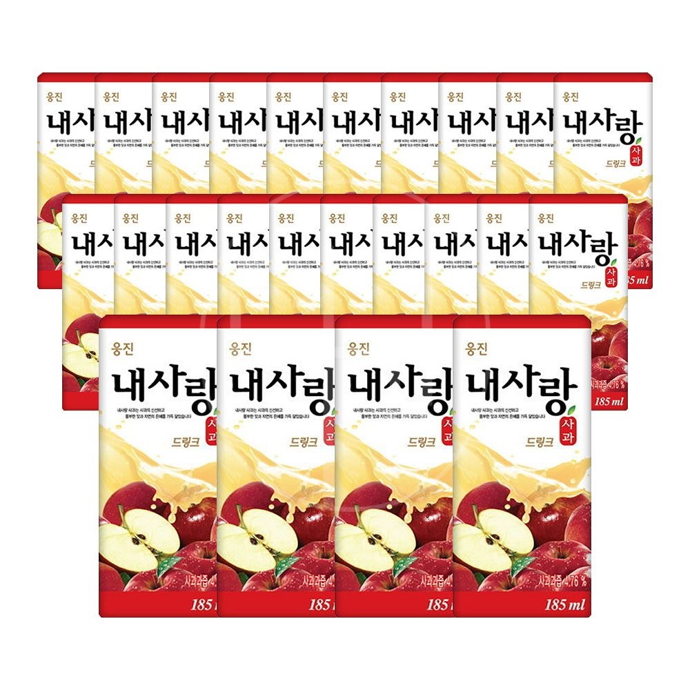 웅진 내사랑 사과드링크185ml 24팩