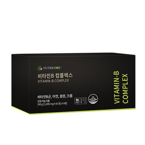8개월 뉴트리코어 비타민B 컴플렉스 영양제 비타민B군 60정, 4개