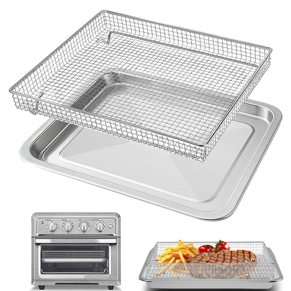 GWYXC [해외] Cuisinart TOA-60 TOA-65 TOA-70 토스터 에어 프라이어 컨벡션 오븐용 에어 프라이어 바스켓 트레이 교체품, 31.9 x 27.9cm(12.4