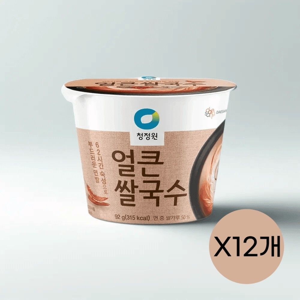 청정원 얼큰 컵쌀국수 한박스 92g 12개
