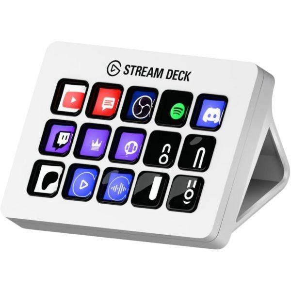 Elgato [해외] Elgato 엘가토 Stream Deck MK.2 화이트 스튜디오 컨트롤러 15개의 매크로 키 OBS Twitch YouTube 등 앱 소프트웨어에서 액션