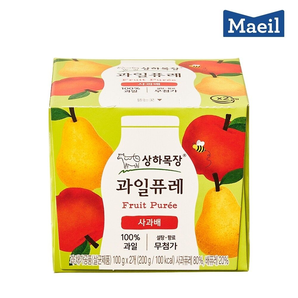 매일 상하목장 과일퓨레 사과배 6팩 (100g x12입)