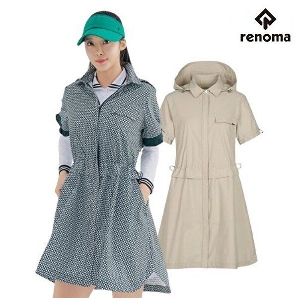 레노마 골프 여성 골프 봄 캐주얼 생활 방수 카라 반팔 원피스 RWONN-5372