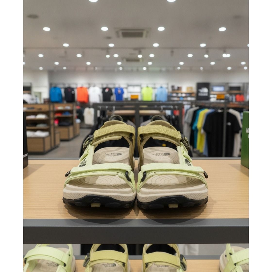 노스페이스 NS82S03C 여성 익스플로어 캠프 샌달 LIME
