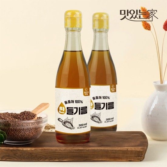 김선교장인국내착유 100% 통들깨 들기름 300ml 2병 참기름 외