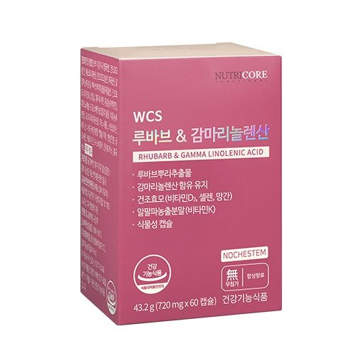 뉴트리코어 루바브 DK & 감마리놀렌산 뿌리 추출물 720mg 60캡슐 (1개월)