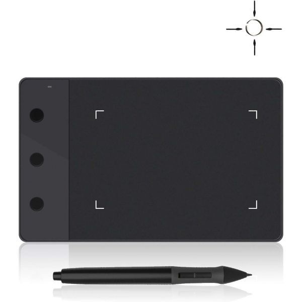 HUION [해외] HUION 휴이온 H420 OSU 그래픽 드로잉 태블릿 서명 패드 디지털 스타일러스 3개의 익스프레스 키 포함 블랙 234982
