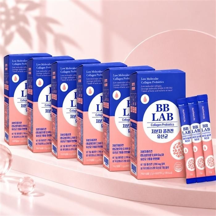 뉴트리원  비비랩 저분자 콜라겐 유산균 2g 50포 6박스
