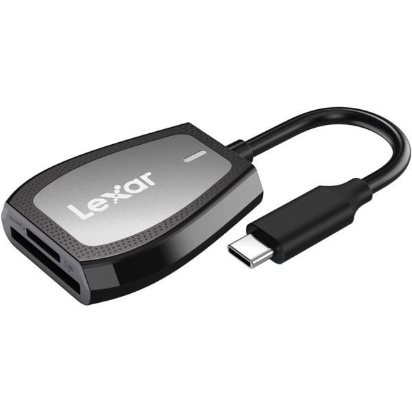 Lexar [해외] Lexar 렉사 전문가용 USB 3.2 Type C 듀얼 슬롯 카드 리더기 SD microSD UHS II 지원 최대 읽기 속도 312MB s LRW470U RNHNU 281615