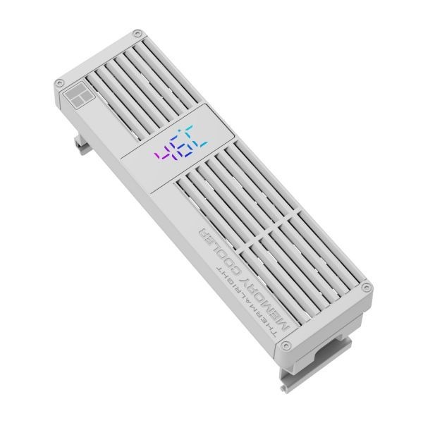 Thermalright [해외] 써멀라이트 MC 3 디지털 화이트 RAM 쿨링 ARGB 디스플레이 화면 지능형 온도 색상 변경 간편한 설치 모든 PC 플랫폼