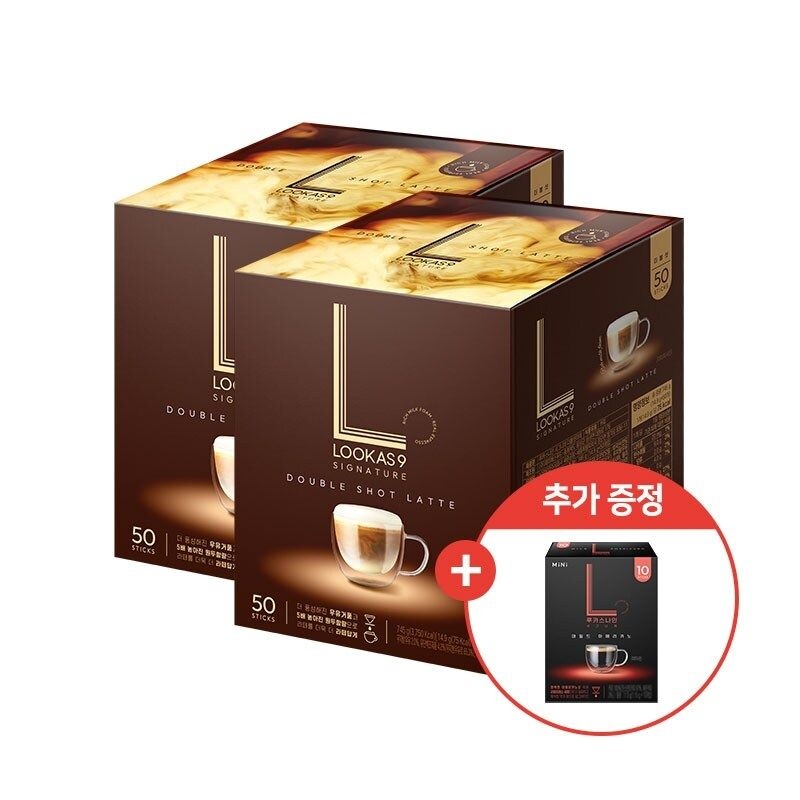 [혼합구성]루카스나인 시그니처 더블샷라떼 50T x 2개 + 쁘띠 마일드 아메...