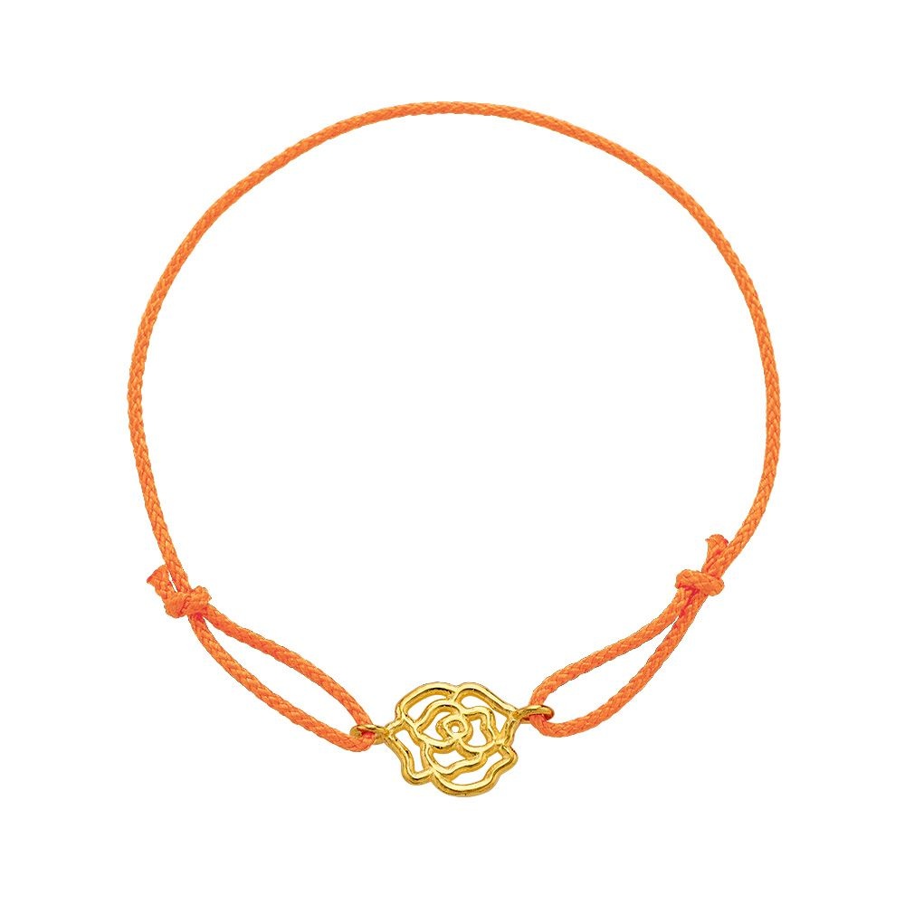 삼성금거래소 [삼성금거래소] 순금 장미 팬던트 행운 실팔찌 1.01g
