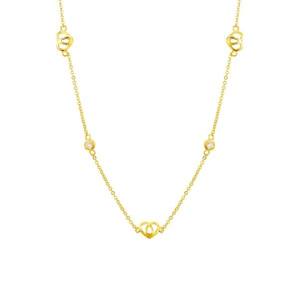 삼성금거래소 [삼성금거래소 MELORA] O컬렉션 24K 하트 큐빅 라운드 목걸이 4.85g