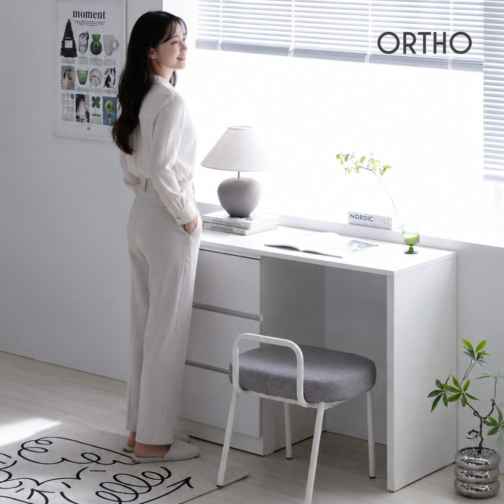 올쏘 크리미 수납 서랍 데스크 화장대 600/1200