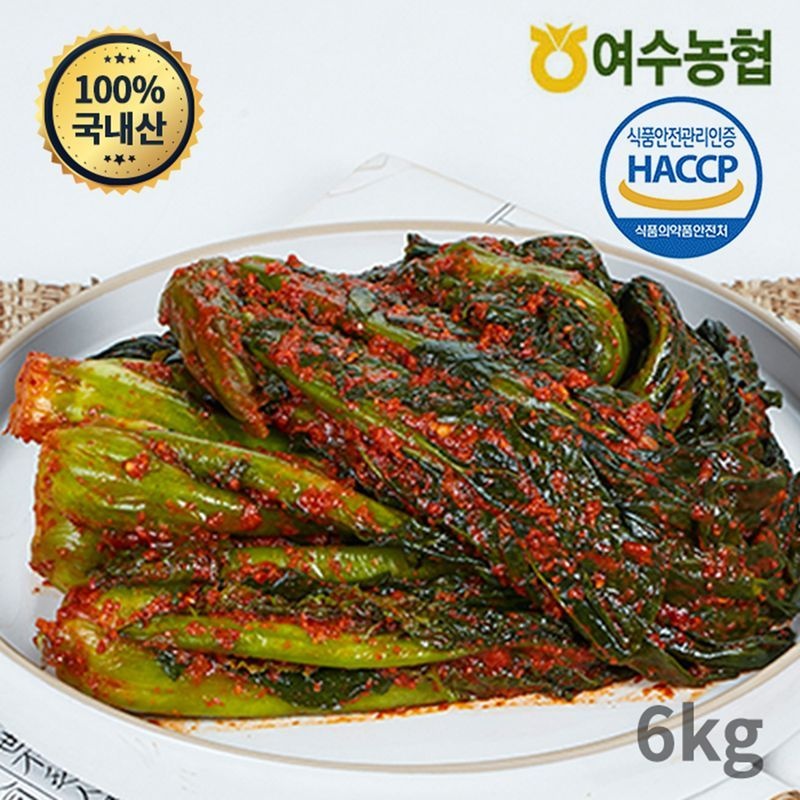 여수농협 [여수농협] 여수돌산 갓김치 6kg(3kg+3kg)