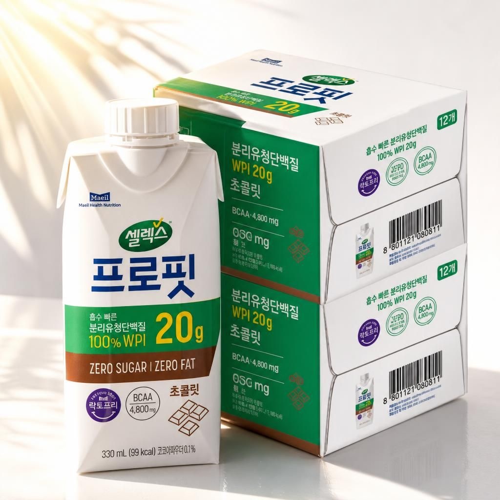 협력업체 셀렉스 프로핏 웨이프로틴 WPI 단백질음료 초콜릿 330ml 24개