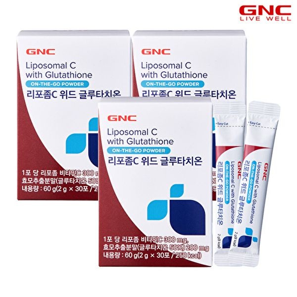 [지엔씨][GNC] 리포좀C 위드 글루타치온 (2g x 30포) x3개_56735x3
