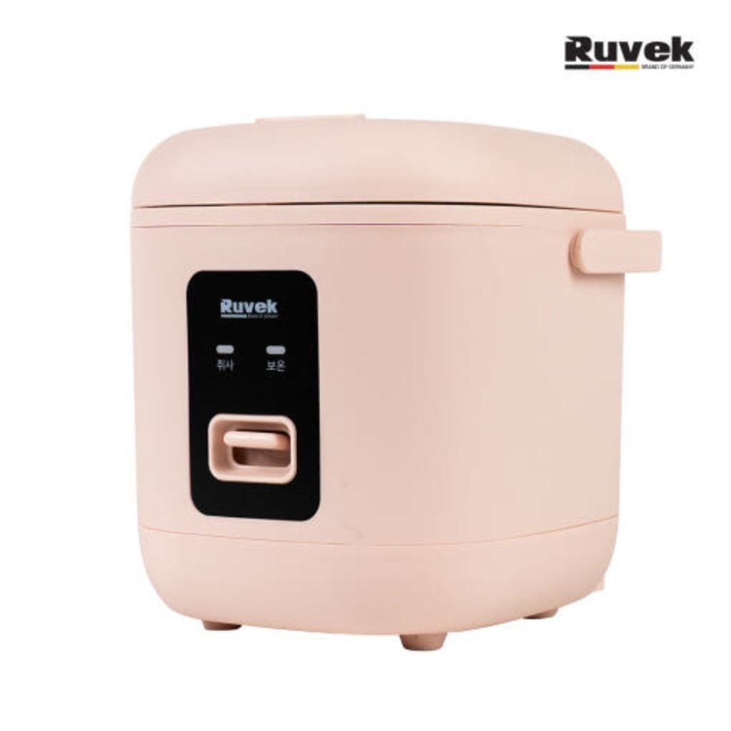 루베크 미니 전기밥솥 핑크 RU-1218P 자동보온 계란찜기