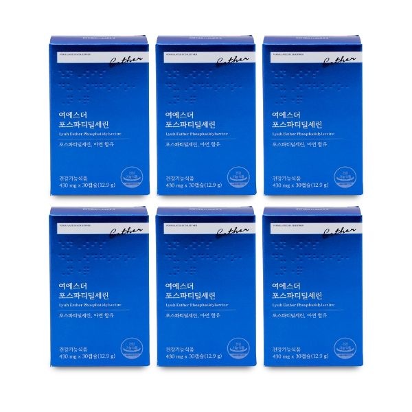 에스더포뮬러 여에스더 포스파티딜세린 430mg x 30캡슐 X 6박스...