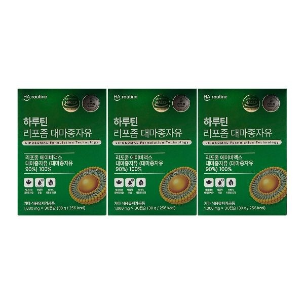 하루틴 리포좀 대마종자유 1000mg x 30캡슐 x 3개 /Hb