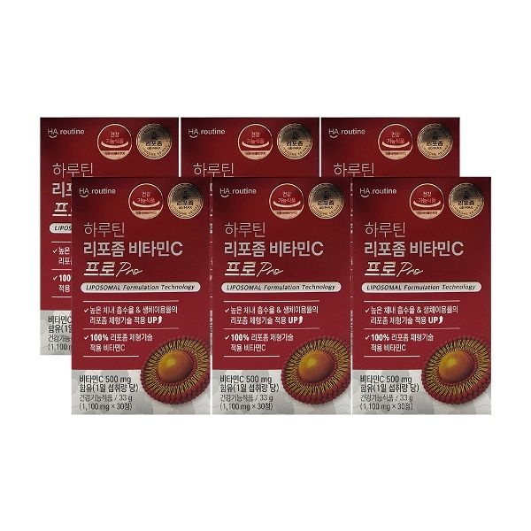 하루틴 리포좀 비타민C 프로 1100mg x 30정 x 6개