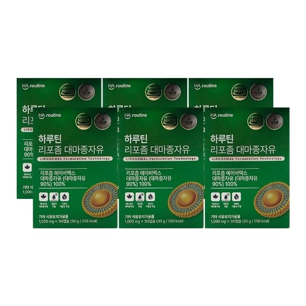 하루틴 리포좀 대마종자유 1000mg x 30캡슐 x 6개